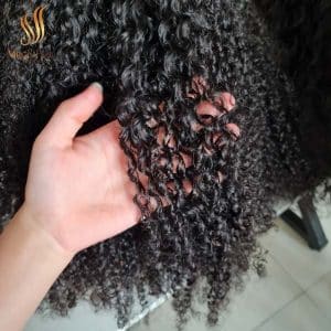100% Raw Hair Vietnamese_ Human Hair Extension_Pixie Curly Wig Natural Color_Price Factory.