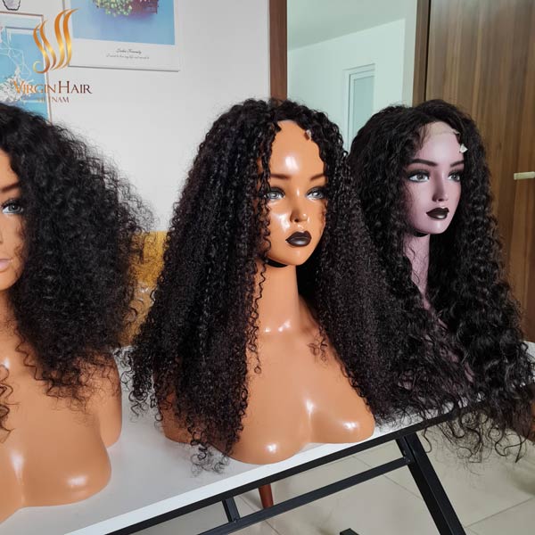 180% Densty Virgin Cuticle Aligned 100% Human Hair Wigs Pixie Curly