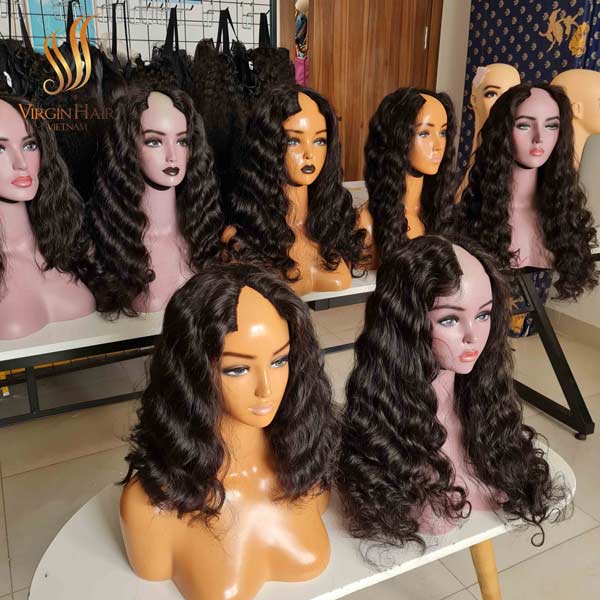 Top Quality Luxury Hair V part Wigs Wavy Hair Price Factory