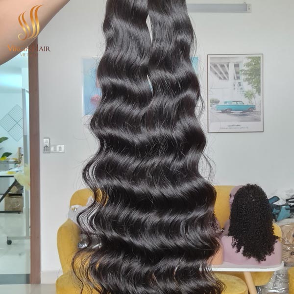 Wavy Hair 100% Raw Vietnamese Hair With Natural Color Very Thick, glossy, soft