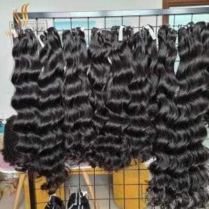 Unprocessed 100% Vietnamese Human Hair Top Quality 6"-32" Natural Black Natural Wavy Hair