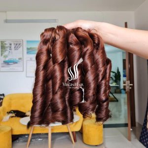 Brown Color Bouncy Curls Bundle