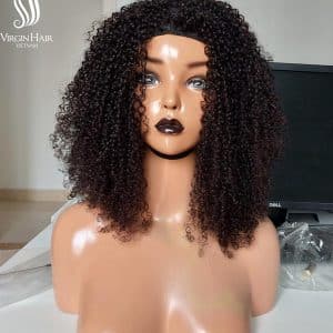 New Product Half Wig 100% Human Hair Wholesale Super Double Drawn Pixie Curly Drawstring Flip Over Wig Different Types in Stock