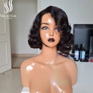 Short wig Bouncy Hair _100% Human Hair Wigs