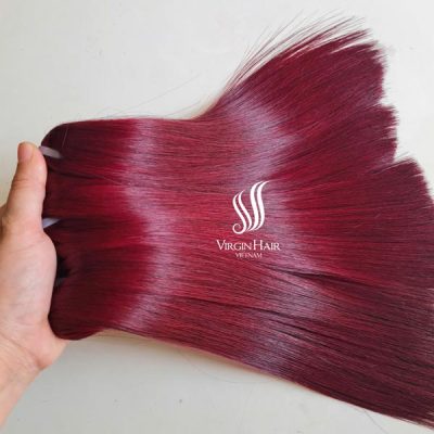Wholesale Burgundy Colored Human Hair Bundles Wholesale Virgin Cuticle Aligned Hair Bundles Human Hair