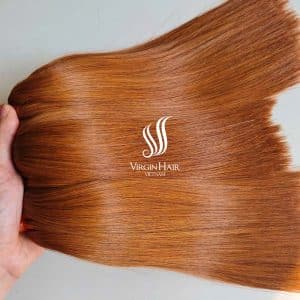 Human Hair Vietnam Bundles Bone Straight_ Chestnut Brown